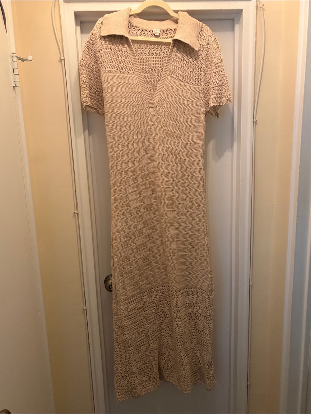 LOFT Beach Crochet Maxi Dress